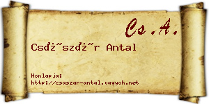 Császár Antal névjegykártya